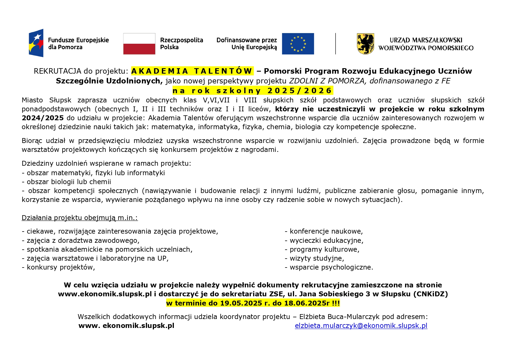 Rekrutacja Akademia Talentów 2025 2026 page 0001