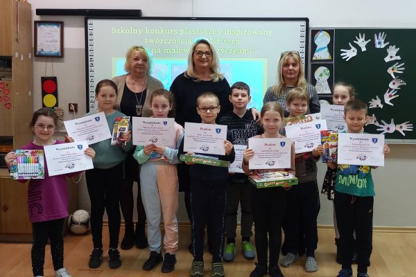 Szkolny konkurs plastyczny - Wiosna malowana nożyczkami