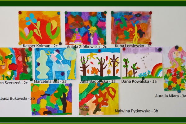 Szkolny konkurs plastyczny - Wiosna malowana nożyczkami