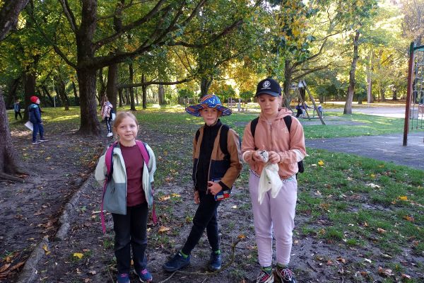 Jesień w parku - wycieczka klasy 3c