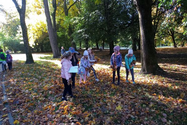 Jesień w parku - wycieczka klasy 3c