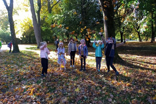 Jesień w parku - wycieczka klasy 3c