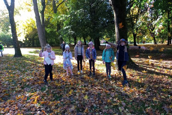 Jesień w parku - wycieczka klasy 3c