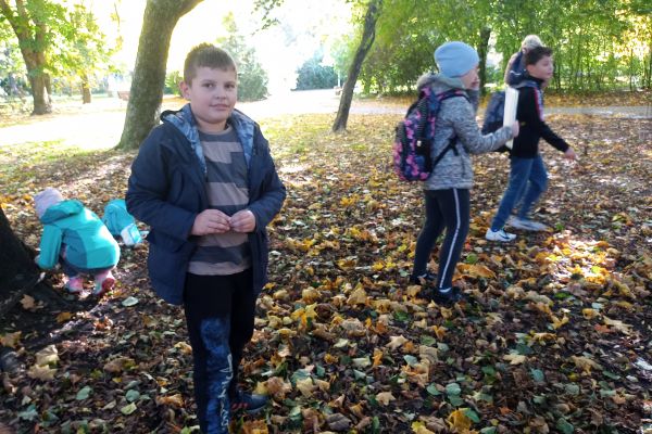 Jesień w parku - wycieczka klasy 3c