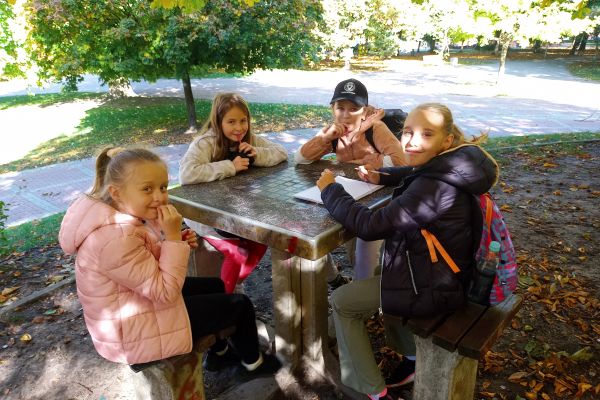 Jesień w parku - wycieczka klasy 3c