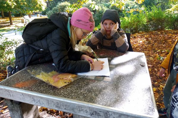 Jesień w parku - wycieczka klasy 3c